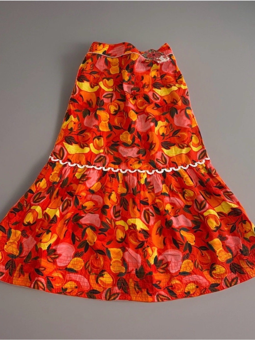 Farm Riofor Anthropologie XS bright floral tiered skirt new with tags #797CL
